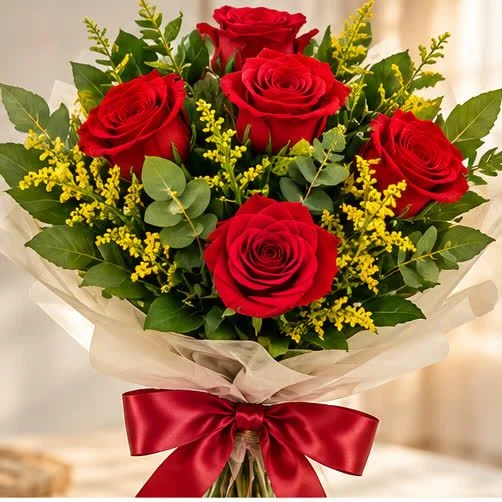 Buquê de 6 Rosas